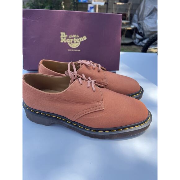 Dr. Martens 1461 MADE IN ENGLAND STEADS LEATHER OXFORD SHOES PINK/SALMON MENS 8